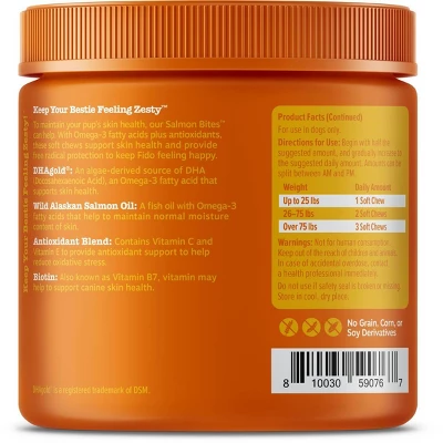 Zesty Paws Salmon Supplement Bites - Bacon - 90ct 2 Zesty Paws Salmon Supplement Bites - Bacon - 90ct - Image 2