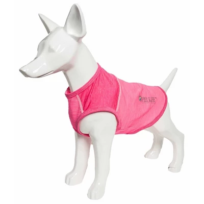 Pet Life Active 'Aero-Pawlse' Heathered Quick-Dry Dog And Cat Tank Top - Pink - S 5 Pet Life Active 'Aero-Pawlse' Heathered Quick-Dry Dog And Cat Tank Top - Pink - S - Image 5