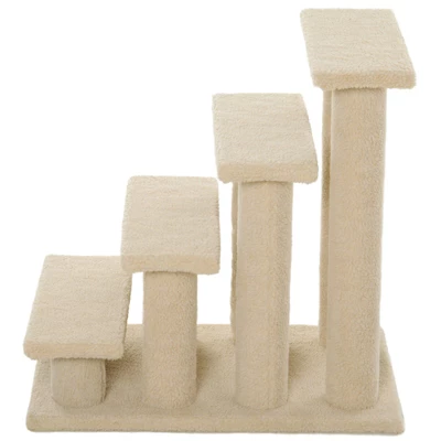 PawHut 25" 4-Step Multi-Level Carpeted Cat Scratching Post Pet Stairs 3 PawHut 25" 4-Step Multi-Level Carpeted Cat Scratching Post Pet Stairs - Image 3