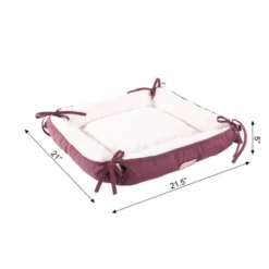 Armarkat 2-In-1 Cat Pet Bed & Fleece Cat Mat, Burgundy/Ivory -PawHut Sales Store GUEST a826ba18 1c45 4501 b72f 31168194ae30