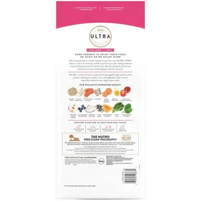 Nutro Ultra Superfood Plate Chicken, Lamb & Salmon Small Breed Adult Dry Dog Food 1 Nutro Ultra Superfood Plate Chicken, Lamb & Salmon Small Breed Adult Dry Dog Food