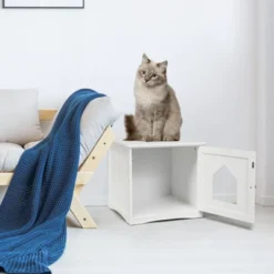 Tangkula Wooden Pet Cat House Litter Box Cat Washroom Nightstand Cat Storage Bench 13 Tangkula Wooden Pet Cat House Litter Box Cat Washroom Nightstand Cat Storage Bench -PawHut Sales Store GUEST a9c6e529 401e 4488 93c5 6125ae5876a3