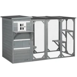 PawHut Large Outside Cat Shelter For 3 Kitties, Multi-Level Design With Big Hiding Areas, Catio Outdoor Cat Enclosure, Cat Condo For Large Cats -PawHut Sales Store GUEST aa0369a3 e54c 411c 8978 6f039ea40027