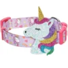 Blueberry Pet Dreamy Unicorn Adjustable Dog Collar With Detachable Unicorn