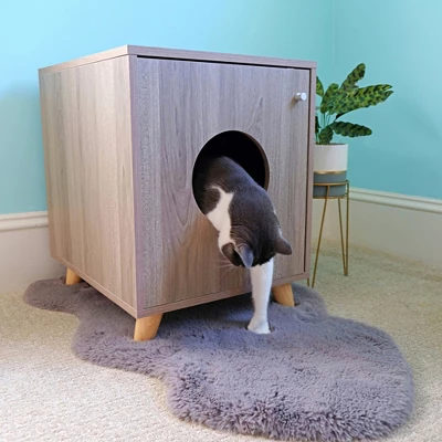 Midlee Hidden Cat Litter Box Furniture Enclosure 2 Midlee Hidden Cat Litter Box Furniture Enclosure - Image 2