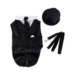 Midlee Dog Tuxedo Wedding Suit- Black Top Hat & Leash -PawHut Sales Store GUEST ada3611e d4e0 40cb b34a b4b82fed8933