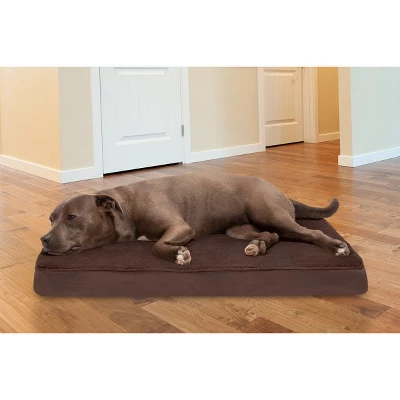 FurHaven Terry & Suede Deluxe Cooling Gel Top Dog Bed 2 FurHaven Terry & Suede Deluxe Cooling Gel Top Dog Bed - Image 2