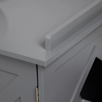 PawHut Hidden Litter Box Enclosure Indoor Pet House With Storage, Adjustable Divider 5 PawHut Hidden Litter Box Enclosure Indoor Pet House With Storage, Adjustable Divider - Image 5