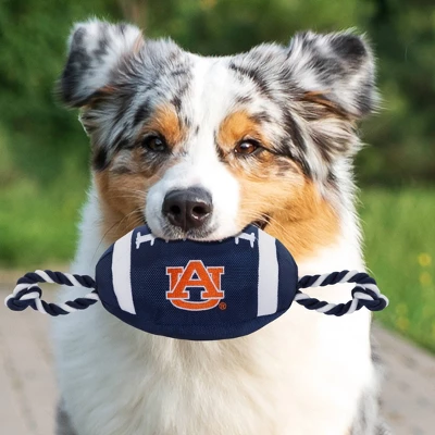 NCAA Auburn Tigers Nylon Football Dog Toy 2 NCAA Auburn Tigers Nylon Football Dog Toy - Image 2
