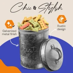 Amici Pet Retro Treats Storage Canister, 72 Oz. , Galvanized Metal 15 Amici Pet Retro Treats Storage Canister, 72 Oz. , Galvanized Metal -PawHut Sales Store GUEST b16a336f 3d6e 4122 9005 bd92234bba01