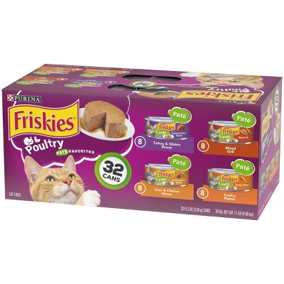 Purina Friskies Paté With Liver And Turkey Flavor Wet Cat Food Poultry Favorites - 5.5oz/32ct Variety Pack 4 Purina Friskies Paté With Liver And Turkey Flavor Wet Cat Food Poultry Favorites - 5.5oz/32ct Variety Pack - Image 4