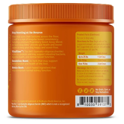 Zesty Paws Gut Health Scoot Away Soft Chews For Dogs - Chicken Flavor - 90ct 2 Zesty Paws Gut Health Scoot Away Soft Chews For Dogs - Chicken Flavor - 90ct - Image 2