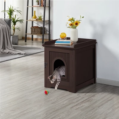 Yaheetech Cat Litter Box Enclosure Indoor For Small Cat/Dog 1 Yaheetech Cat Litter Box Enclosure Indoor For Small Cat/Dog