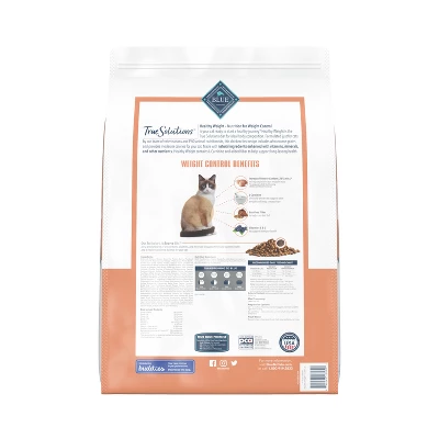 Blue Buffalo True Solutions Fit And Healthy Weight Control Chicken Flavor Adult Dry Cat Food - 11lb 1 Blue Buffalo True Solutions Fit And Healthy Weight Control Chicken Flavor Adult Dry Cat Food - 11lb