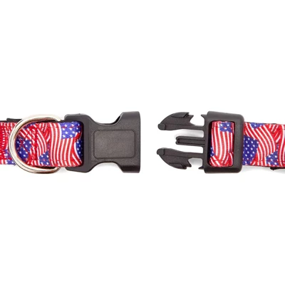 Zodaca 2 Piece Set American Flag Collar And Leash For Medium And Large Dogs 4 Zodaca 2 Piece Set American Flag Collar And Leash For Medium And Large Dogs - Image 4