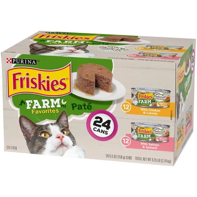 Purina Friskies Paté Wet Cat Food Farm Favorites With Chicken & Salmon - 5.5oz/24ct Variety Pack 4 Purina Friskies Paté Wet Cat Food Farm Favorites With Chicken & Salmon - 5.5oz/24ct Variety Pack - Image 4