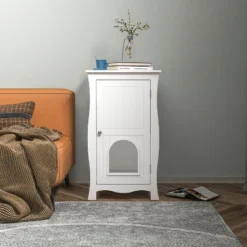 Abel Cat Litter Box Enclosure Multipurpose Anti Tracking Ventilation Holes With Magnetic Doors And Metal Legs Pet House-The Pop Home -PawHut Sales Store GUEST b6ea6284 24a1 406c 93cc 7c1e3db6fa25