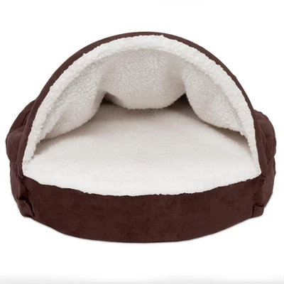FurHaven Faux Sheepskin Snuggery Gel Top Foam Dog Bed 1 FurHaven Faux Sheepskin Snuggery Gel Top Foam Dog Bed