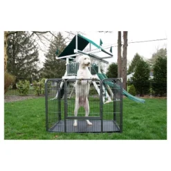 Iconic Pet Heavy Duty Rectangle Tube Pen Dog Cat Pet Training Kennel Crate - 28" Height