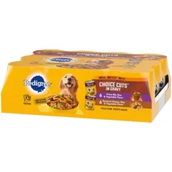 Pedigree Choice Cuts In Gravy Beef Prime Rib & Roasted Chicken Adult Wet Dog Food - 13.2oz/12ct Variety Pack -PawHut Sales Store GUEST b8e99541 67b4 4655 929d 1762973b3c6b