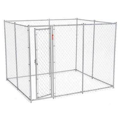 Lucky Dog Adjustable Heavy Duty Outdoor Galvanized Steel Chain Link Dog Kennel Enclosure With Latching Door, And Raised Legs 8 Lucky Dog Adjustable Heavy Duty Outdoor Galvanized Steel Chain Link Dog Kennel Enclosure With Latching Door, And Raised Legs - Image 8