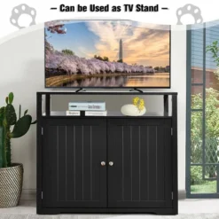 Costway Wooden Cat Litter Box Enclosure Hidden Cat Washroom W/ Storage Layer -PawHut Sales Store GUEST bbbdd5cc 0982 409e 9050 41989a2e1936