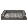 FurHaven Luxe Fur & Performance Linen Cooling Gel Sofa Dog Bed