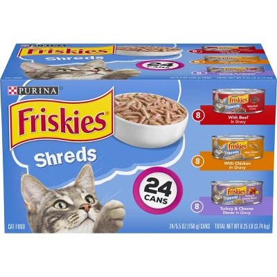 Purina Friskies Shreds Beef, Turkey, White Fish & Chicken Wet Cat Food - 5.5oz 3 Purina Friskies Shreds Beef, Turkey, White Fish & Chicken Wet Cat Food - 5.5oz - Image 3