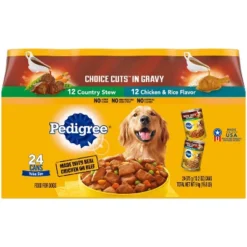 Pedigree Choice Cuts In Gravy Beef, Chicken & Rice Adult Wet Dog Food - 13.2oz/24ct