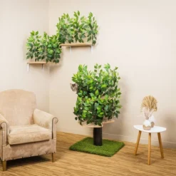 On2Pets Cat Tree & Canopy Shelves Bundle - M - White - 2ct