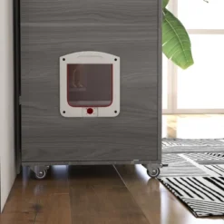 PawHut Cat House With Cat Tree Kitty Cage With Scratching Posts Condo Wheels Flap Door, 31.5" X 20" X 48.5" -PawHut Sales Store GUEST c33809c4 62bb 4f41 b565 2d552edc8a39