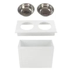 Elevated Dog Bowls With Storage - 16-Inch-Tall Feeding Tray With Hidden Storage Space For Pet Supplies - 50oz Capacity Bowls By PETMAKER (White) 11 Elevated Dog Bowls With Storage - 16-Inch-Tall Feeding Tray With Hidden Storage Space For Pet Supplies - 50oz Capacity Bowls By PETMAKER (White) -PawHut Sales Store GUEST c4d61331 dcba 4934 8e89 87bc82b74488
