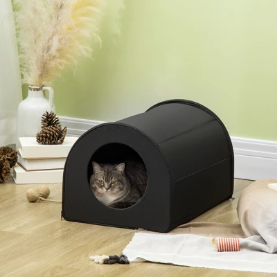 PawHut Dome Heated Cat House Portable And Waterproof Pet Shelter For Kitty In Winter 1 PawHut Dome Heated Cat House Portable And Waterproof Pet Shelter For Kitty In Winter