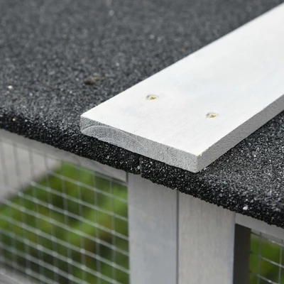 PawHut Large Wooden Outdoor Cat House Catio Enclosure, Kitten Cage With Weather Protection, Cat Patio With 6 Platforms - 71"L 4 PawHut Large Wooden Outdoor Cat House Catio Enclosure, Kitten Cage With Weather Protection, Cat Patio With 6 Platforms - 71"L - Image 4