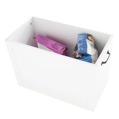 Elevated Dog Bowls With Storage - 16-Inch-Tall Feeding Tray With Hidden Storage Space For Pet Supplies - 50oz Capacity Bowls By PETMAKER (White) 5 Elevated Dog Bowls With Storage - 16-Inch-Tall Feeding Tray With Hidden Storage Space For Pet Supplies - 50oz Capacity Bowls By PETMAKER (White) - Image 5