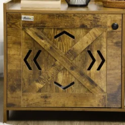 PawHut Hidden Kitty Litter Box Enclosure With Cat Scratcher Mat, Kitten Furniture For Darkness & Pet Privacy, Rustic Wooden Farmhouse End Table -PawHut Sales Store GUEST c995f876 0e6e 4656 b8c4 e61945a869c6