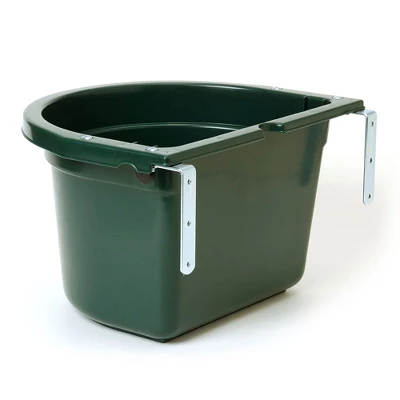 Little Giant 20 Quart Heavy Duty Mountable Plastic Fence Feeder Bucket For Feeding Small Livestock And Pets At Home Or Farm, Green 1 Little Giant 20 Quart Heavy Duty Mountable Plastic Fence Feeder Bucket For Feeding Small Livestock And Pets At Home Or Farm, Green