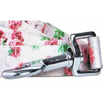 Blueberry Pet Durable Scent Inspired Rose Blossom Floral Print Dog Leash - Gray 2 Blueberry Pet Durable Scent Inspired Rose Blossom Floral Print Dog Leash - Gray - Image 2