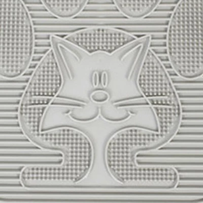 Omega Paw Non Slip Cat Paw Cleaning Litter Box Mat Keeps Paws, Floors, & Carpet Free Of Litter, Contains Spills & Messes, Gray (2 Pack) 2 Omega Paw Non Slip Cat Paw Cleaning Litter Box Mat Keeps Paws, Floors, & Carpet Free Of Litter, Contains Spills & Messes, Gray (2 Pack) - Image 2