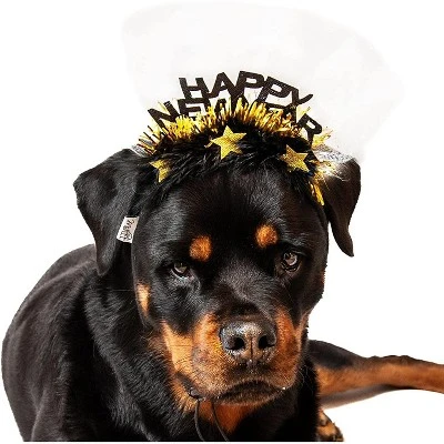 Midlee Happy New Year Dog Headband 5 Midlee Happy New Year Dog Headband - Image 5