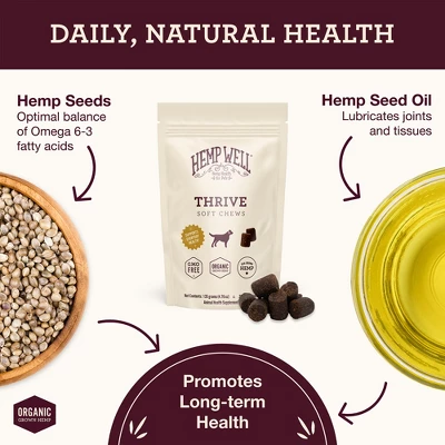 Hemp Well Thrive Dog Soft Chews For Everyday Health 3 Hemp Well Thrive Dog Soft Chews For Everyday Health - Image 3