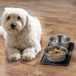 MDesign Silicone Pet Food And Water Bowl Feeding Mat For Dogs