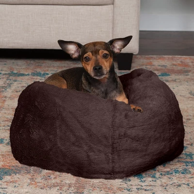 FurHaven Round Plush Ball Dog Bed 2 FurHaven Round Plush Ball Dog Bed - Image 2