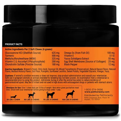 Hip & Joint Health Supplement Soft Chews For Dogs - Bacon Flavor, 90 Ct 5 Hip & Joint Health Supplement Soft Chews For Dogs - Bacon Flavor, 90 Ct - Image 5