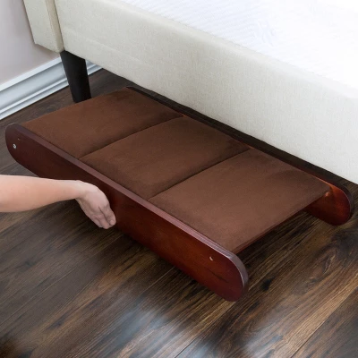 Pet Adobe Folding Nonslip Padded Wood Dog & Puppy Ramp - 18" Height, Brown 4 Pet Adobe Folding Nonslip Padded Wood Dog & Puppy Ramp - 18" Height, Brown - Image 4