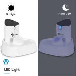 ANYPET Automatic Pet Water Fountain With Fresh Water Filter And LED Light, 1.8L