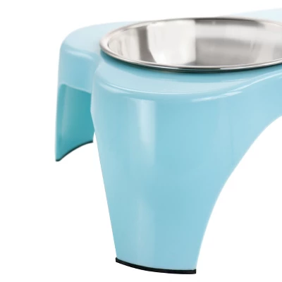 Gibson Home Bow Wow Meow 3 Piece Elevated Pet Bowl Dinner Set 2 Gibson Home Bow Wow Meow 3 Piece Elevated Pet Bowl Dinner Set - Image 2