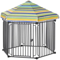 PawHut Heavy-Duty Outdoor Pet Cage Kennel With Weather-Resistant Polyester Roof, Locking Door, & Metal Frame -PawHut Sales Store GUEST d8343ba1 ec08 4def a98d 2843c48755fa