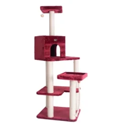 Armarkat Real Wood Cat Tower, Ultra Thick Faux Fur Covered Cat Condo House A6902B, Burgundy; 14 Armarkat Real Wood Cat Tower, Ultra Thick Faux Fur Covered Cat Condo House A6902B, Burgundy; -PawHut Sales Store GUEST d8776491 9265 4c6a 8da5 30fdd2e6eafa