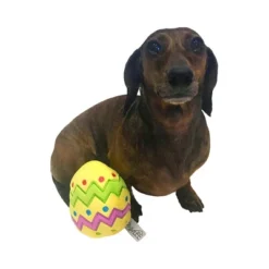 Midlee Easter Egg Dog Toy, Small (Yellow)